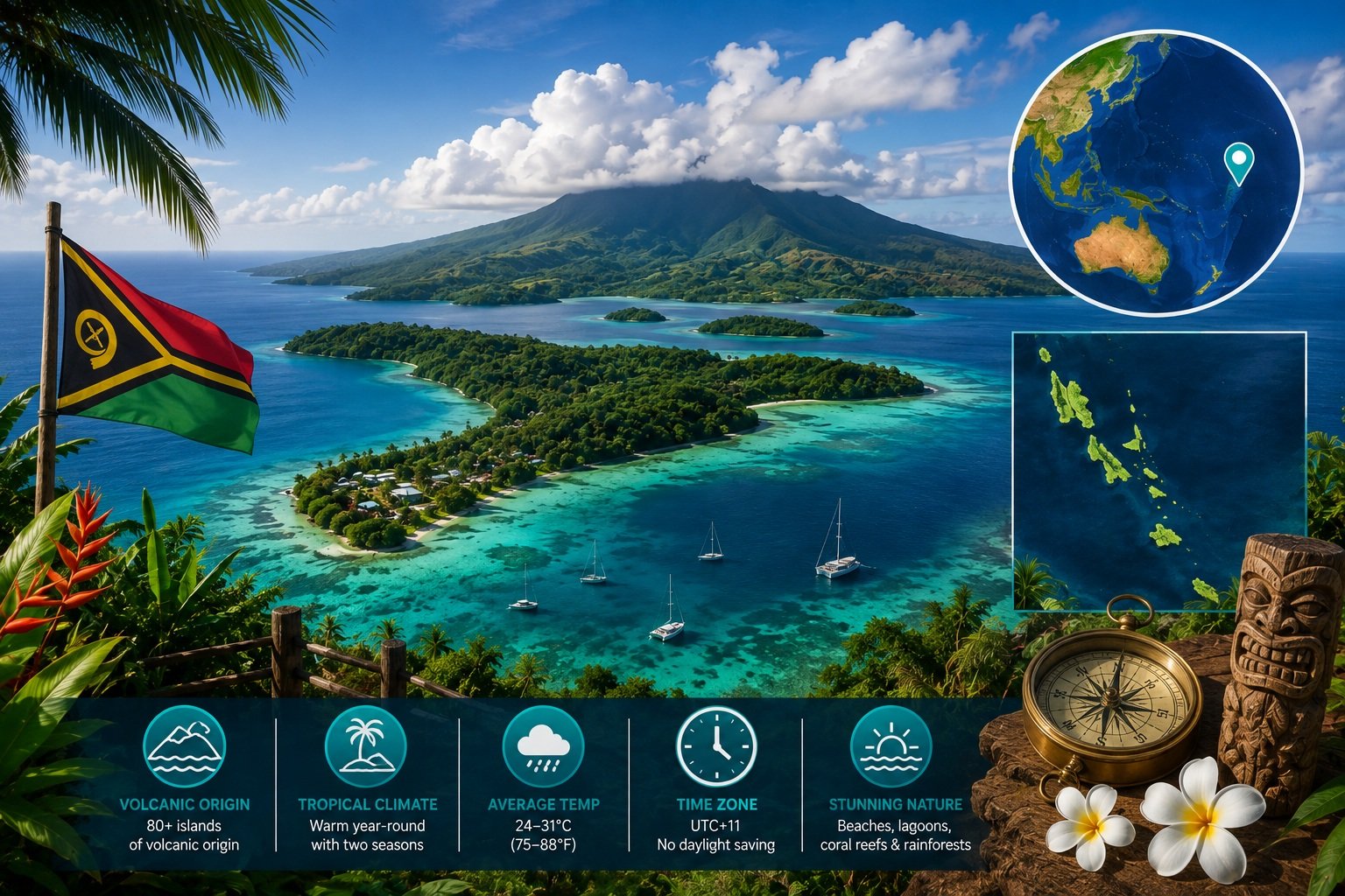 Where Is Vanuatu? Geography, Climate and Time Zone